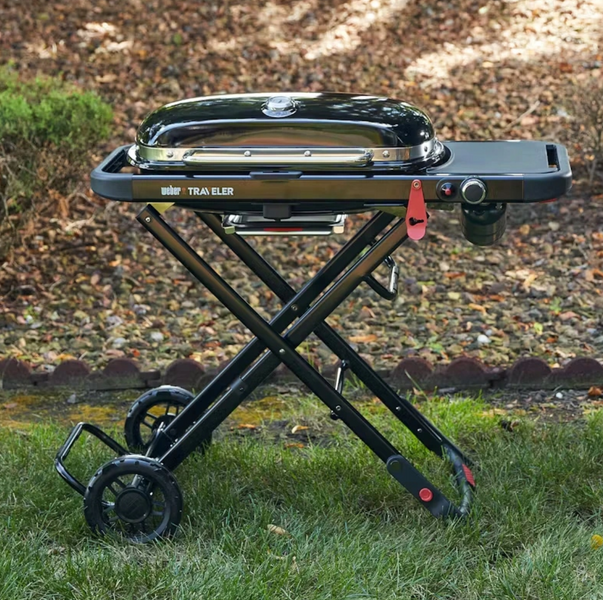Гриль газовий Weber Traveler чорний | Барбекю для дому та пікніку Weber Traveler Black фото